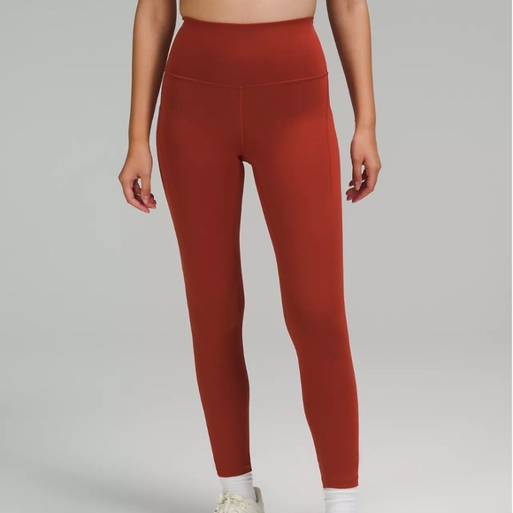 lululemon athletica Pants - Lululemon Wunder Train Leggings w/ Pockets - Women’s 8 - Cayenne